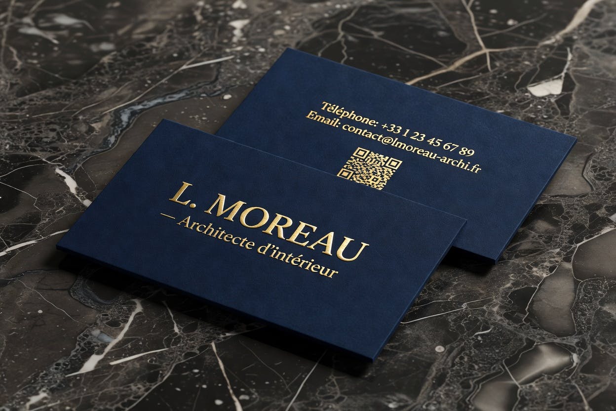 Carte de visite créée avec l'IA